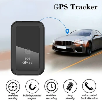 GF22 Mágneses mini autós nyomkövető GPS helymeghatározó valós idejű nyomkövető lokátor eszköz Jármű GPS nyomkövető Valós idejű vezeték nélküli helymeghatározó