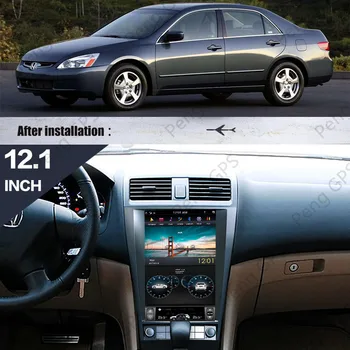 Tesla képernyő Android 9 PX6 autórádió GPS navigáció Honda Accord 7 2003-2007 multimédia sztereó lejátszó fejegység DSP Carplay