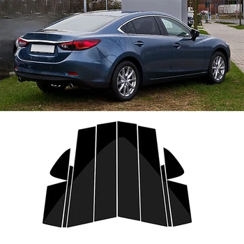 Mazda Atenza 2013 2014 2015 2016 2017 2018 2019 fényes fekete polírozott oszloposzlopok Autó ablakdíszítő fedél BC oszlop matricák