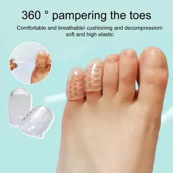 Lábujjvédő 10db/készlet tartós gumi rugalmas fájdalomcsillapító kis hólyagos lábujjujj párna Felnőttek használata