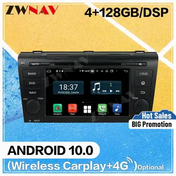 128 Carplay Android10 képernyő Autó DVD lejátszó Mazda 3 2004 2005 2006 2007 2008 2009 GPS Navi Auto Audio rádió sztereó fejegység