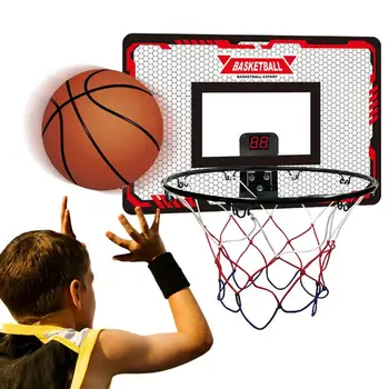 Mini kosárlabda karika beltéri automatikus pontozás gyerekeknek Beltéri kosárlabda karika szórakoztató kosárlabda karika hálószobai sportjátékhoz Ajándék
