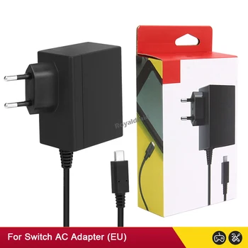 100-240V EU / US dugós hálózati adapter töltő Nintend kapcsoló fali töltéséhez USB TypeC tápegység NS kapcsolóhoz OLED Lite w csomag