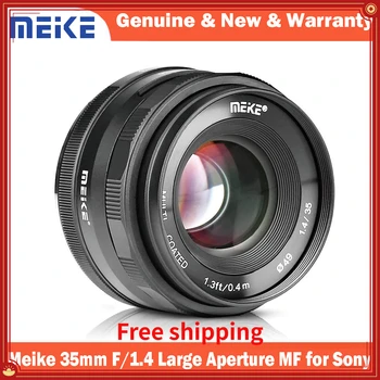 Meike 35mm F1.4 nagy rekesznyílású kézi fókusz objektív APS-C Kompatibilis a Sony E bajonettes tükör nélküli fényképezőgépekkel NEX 3 5 A5000 A5100 A6000