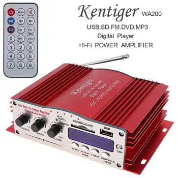 Kentiger DC12V Hi-Fi autós sztereó erősítő FM rádió Digitális lejátszó támogatás USB / SD / FM / MMC / DVD / MP3 bemenet