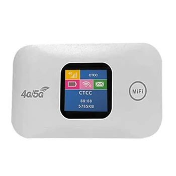 1 db hordozható 4G Wifi router autós mobil WiFi vezeték nélküli hotspot színes képernyő SIM-kártya nyílás támogatással 10 felhasználó