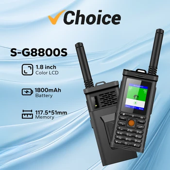 Tri-Anti Walkie Talkie mobiltelefon Feature Phone Telefon Fekete S-G8800S 1,77 hüvelykes 1800 mAh akkumulátor antennával Két SIM kártya