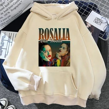 Rosalia kapucnis pulóverek női esztétikus vintage japán hoddies pulls nők anime pulóver
