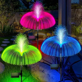 Napelemes kerti lámpák Kültéri dekoratív vízálló, napelemes udvari fény Külső dekorációk színváltó, 3 darabos