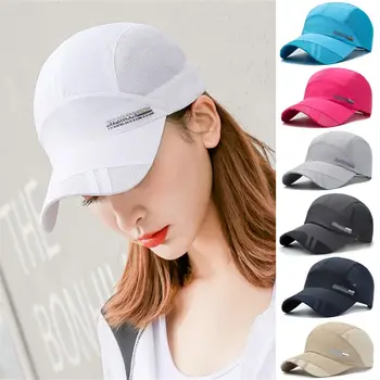 Quick Dry Baseball sapka Casual Egyszínű állítható Sunhat Outdoor Leisure Sport Hat Women Férfi