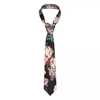 My Hero Academia nyakkendők Uniszex selyem poliészter 8 cm széles Deku Izuku Todoroki Toga nyakkendő férfi kiegészítőkhöz Cravat iroda