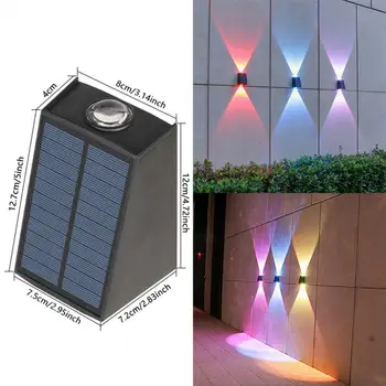  napelemes fali lámpa Energiatakarékos napelemes töltés vízálló kerti utcai tájképhez Napelemes lámpa fali dekorációs lámpák