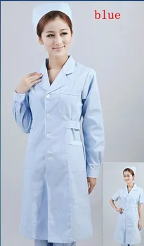 nők Orvosi kabát ruházat Orvosi szolgáltatások Egyenruha Nővér ruházat Hosszú ujjú Védje a laboratóriumi kabátokat 3 szín
