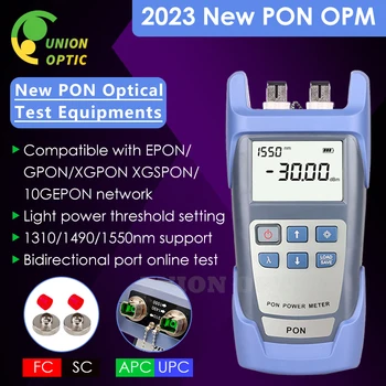 2023 Kézi száloptikai PON teljesítménymérő ÚJ PON OPM FTTX / ONT / OLT 1310/1490 / 1550nm tesztberendezések