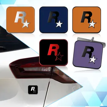 GTA játék R Star 3D fém logó Autó első grill embléma Oldalsó sárvédő Hátsó csomagtartó jelvény matrica univerzális autókhoz Dekor kiegészítők