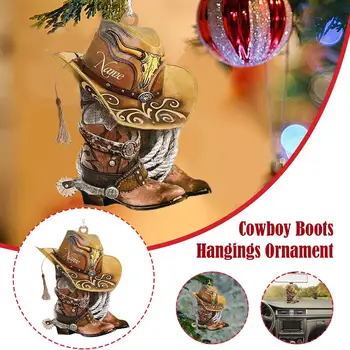 2023 Karácsony napja Új vicces medál dekoráció személyre szabott cowboy csizma dekorációs kalap Kezdőlap P8Z1