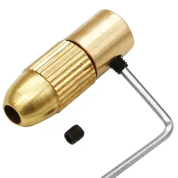 Tokmány adapter Mini fúró sárgaréz patron réz anyag fúróhüvely arany színű elektromos fúrók motor tengelyéhez