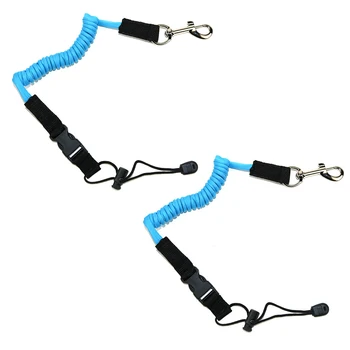 2 kajak lapátos pórázkötél csomagja rugalmas kenu biztonsági zsinór horoggal Vízi sportok rafting szerszám tartozékok Kék
