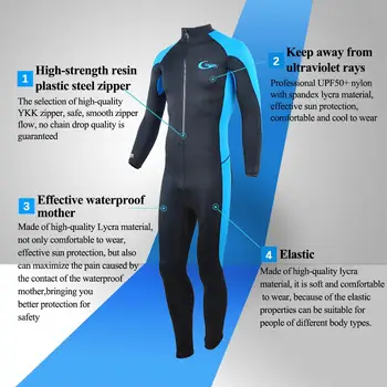 UPF50+ Lycra hosszú ujjú kiütésvédő Rashguard strandruházat szörfözéshez, búvárkodáshoz, úszáshoz, vízisíhez (S-4XL)