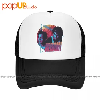 Wham George Michael Miami Vice Popzene Neon Album Photo Baseball sapka Kamionos kalapok Lélegző Vtg
