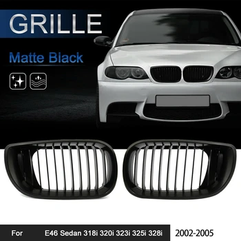 Első lökhárító Vese Sport Grill Csere BMW E46 4D 318I 320I 323I 328I 2002-2005 Matt fekete
