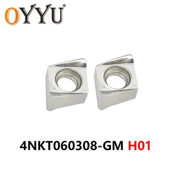 OYYU 4NKT060308-GM H01 CNC esztergavágó gép 4NKT060308 GM esztergaszerszámtartó 4NKT 060308 szerszámkeményfém lapkák alumíniumhoz