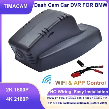 2K 4K Wifi Dash Cam kamera BMW 520d 535i 530d 523i 750LI F10 F11 GT F07 F02 X3 F25 2010 2011 2012 Autó DVR videó felvevő