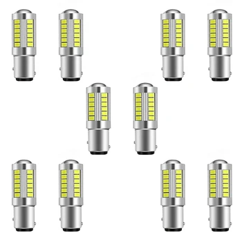 10X Super Bright LED 1157 LED izzó P21 / 5W BAY15D LED izzók 33SMD 5730 lapkakészletekkel Xenon fehér