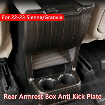 Autó hátsó kartámasz doboz huzat keret ABS vizes pohár tartó dekoratív panel burkolat Toyota Sienna Granvia 22 23 belső kiegészítők