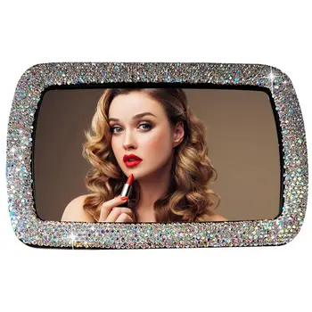 Autó napellenző Vanity Mirror beállítása Napellenző lemez belső klip a visszapillantó tükör tükrében LED lámpákkal nőknek