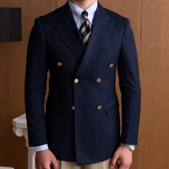 2023 tavaszi üzleti alkalmi öltöny blézer kabát egyenruha férfi streetwear öltöny kabát felsőruházat férfi dupla mellű blézer