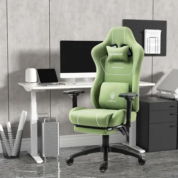Irodai székek Kényelmes fekvő játék Irodai szék 300 font felnőtt és tini játékszékhez Zöld számítógép fotel Gamer