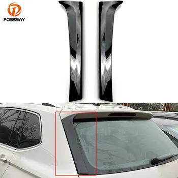 1 pár autó hátsó ablak oldalsó spoiler VW Tiguan MK2 2017 2018 2019 2020 2021-2023 fényes fekete dekorációs külső kiegészítők