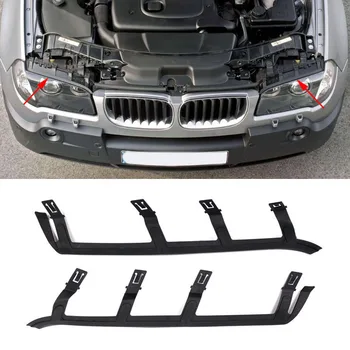 Fényszóró tömítés felső konzol BMW X3 E83 2004-2010 fekete puha műanyag autó fényszóró lökhárítók tömítőcsík 1pár