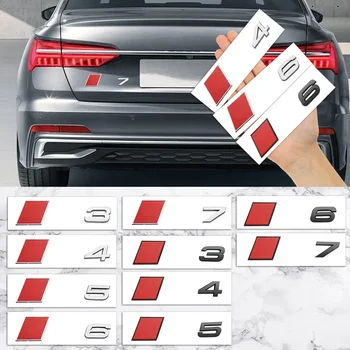 ABS autómatrica embléma embléma Audi Sline RS3 RS4 RS5 RS6 RS7 RS8 autó stílus Autó matricák logó Automatikus tartozékok módosított 3D