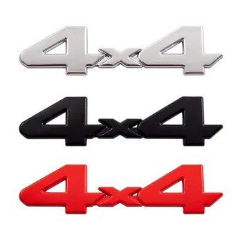 3D fém fekete króm piros logó 4X4 embléma autó sárvédő jelvény csomagtartó matrica Jeep CJ7 XJ 4X4 Stikcer tartozékokhoz