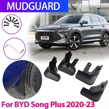 Sárfogó Automatikus első hátsó 4db Sárvédők Speciális sárvédő Sárfogó Autós kiegészítők BYD Song Plus EV DM-i 2020-2023 sárfogókhoz