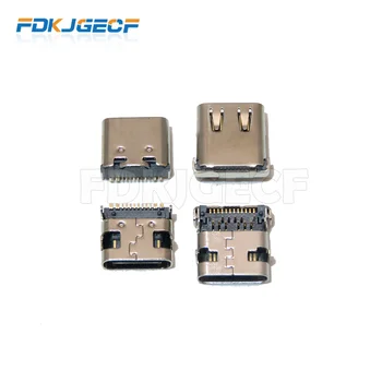 10db C típusú USB-3.1 16 tűs 24 tűs DIP 30V 3A Micro USB csatlakozók Anya port csatlakozó Hátsó dugó aljzat Elektromos csatlakozók