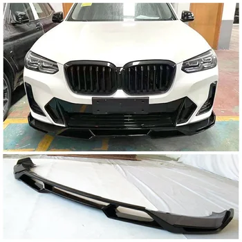 Illik a BMW X3 X4 G01 G02 G08 2022 + Kiváló minőségű ABS fekete lökhárító első ajak spoilervédő fedél