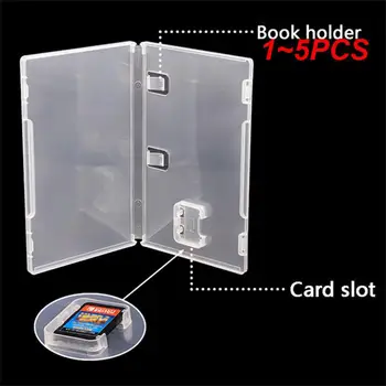 1 ~ 5DBS tétel Játékkártya tároló tok átlátszó doboz Patrontartó héj kapcsolóhoz NS könyvtartóval a behelyezett fedélhez