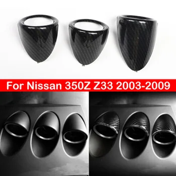 RHD LHD Nissan 350Z Z33 2003-2009 szénszálas autó belső dekorációhoz műszerfal mérőműszer Pod mutató burkolat burkolat matrica kiegészítők