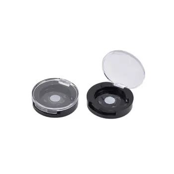  üres szemhéjpúder paletta fekete fehér mágneses egyszemű szemhéjfesték paletta csomagolás újratölthető por kompakt tartály 20/50db