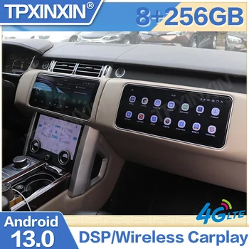 Qualcomm 665 Android 13 Range Rover Vogue L405 2013 ~ 2017 autó kettős flip képernyő GPS navigáció Fejegység multimédia lejátszó