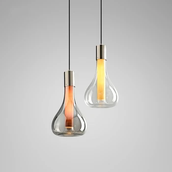 Nordic Design üveg függőlámpák Egyszerű kreatív LED lámpatestek Nappali / étkező Bár hálószoba Éjjeli étterem Szalon