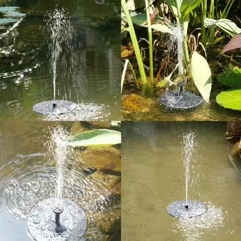 Napelemes szökőkút led fénnyel, áramtároló funkcióval Úszó szökőkút kerti udvari medencéhez