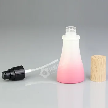 40ml120ml újratölthető üveg lotion palack, rózsaszín palack belső dugóval a kényelmes használathoz és tároláshoz, 50g krémes palack