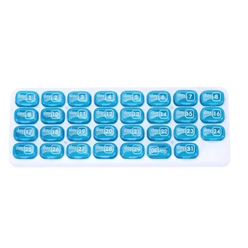 Havi tablettaszervező 31 napos napi vitamintároló táska utazás Nagy kapacitású kivehető tablettadoboz