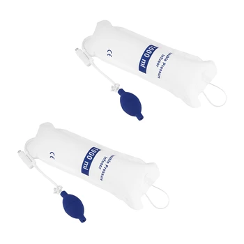 2X 1000 ml-es újrafelhasználható nyomású infúziós zsák nyomáskijelzővel Infúziós pumpa nyomózsák