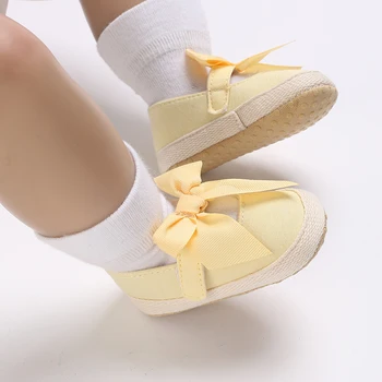 Kislány cipők Szép masni Egyszínű hercegnő cipők Tavasz Ősz Csecsemő Első Sétálók Puha talpú Újszülött Baba sétacipő