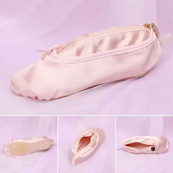 Balett cipő alakú sminktáska Tartós poliészter szálas pezsgő Írószer tároló tok Sokoldalú kreatív kozmetikai tárolótáska